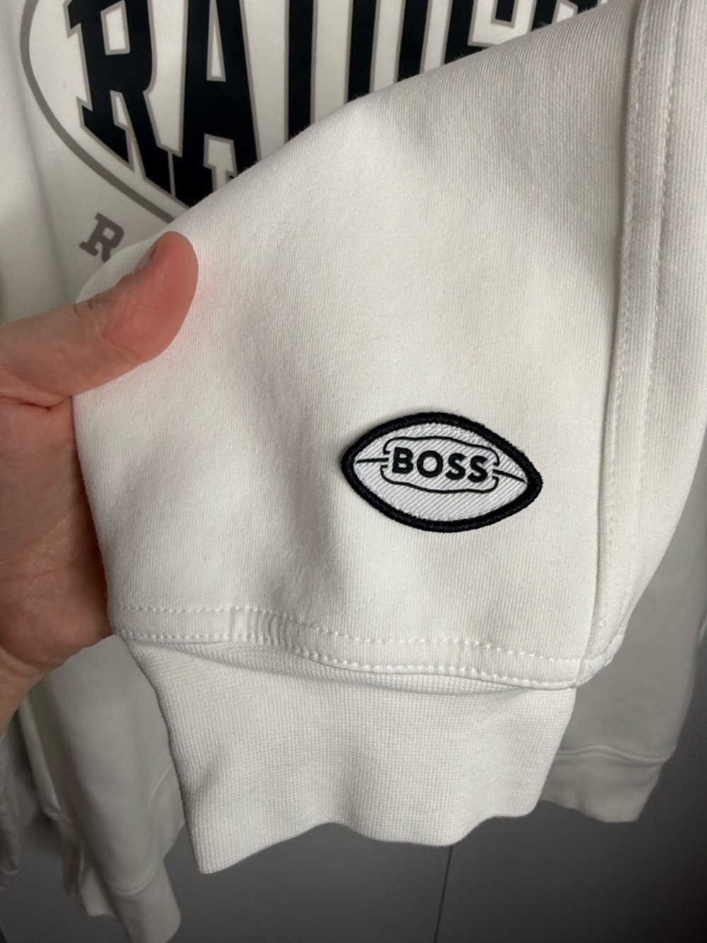 Boss by Hugo Boss x NFL Raiders Crewneck Sweatshirt White Large - Picture 5 of 13